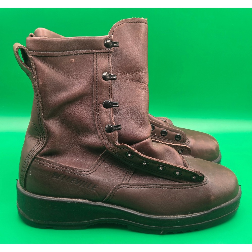 Belleville 330 ST Brown Leather Combat Boots Hot Weather Vibram Mens Size 9 R